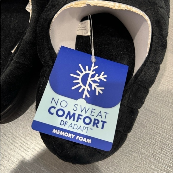 Dearfoams Memory Foam No Sweat Control Wide Width Darcy Velour Clog (L 9-10) - Picture 6 of 7